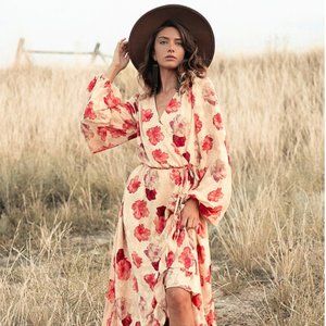 Joyfolie Ella Dress in Cream Rose